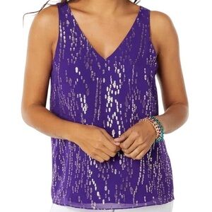 Lilly Pulitzer Florin Silk Tank Purple
